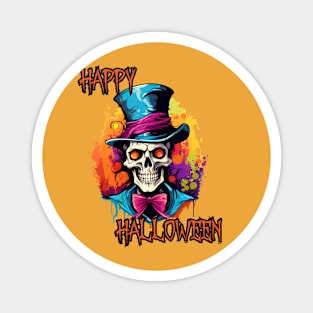 Spooky Skeleton Happy Halloween Magnet